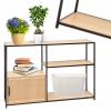Szafka stojąca do salonu sypialni metalowy stelaż 116 x 76 x 30 rama czarna