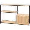Szafka stojąca do salonu sypialni metalowy stelaż 116 x 76 x 30 rama czarna