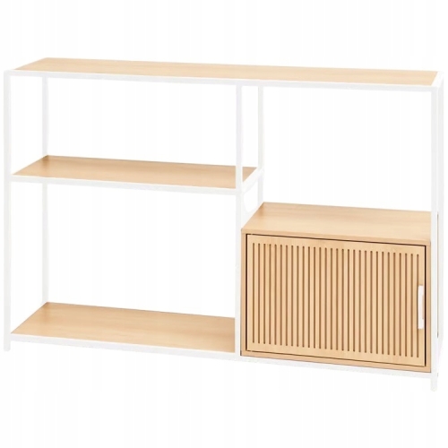 Szafka stojąca do salonu sypialni metalowy stelaż 116 x 76 x 30 rama czarna