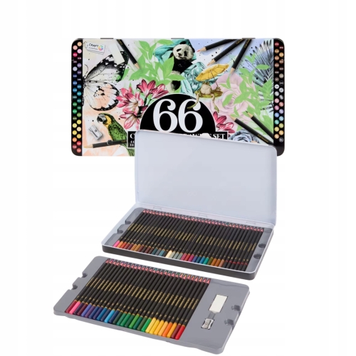 Kredki świecowe Craft Sensations w metalowym opakowaniu 66 szt