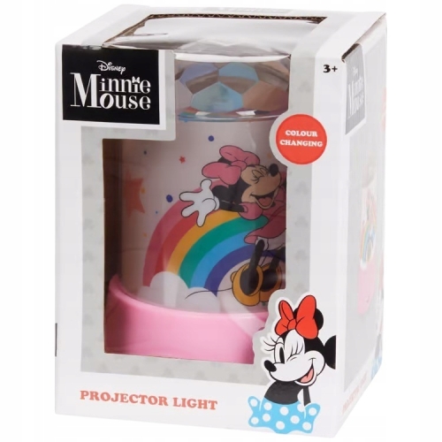 Lampka nocna projektor cylindryczny Disney Myszka Minnie Zmiana kolorów