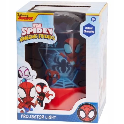 Lampka lampa nocna z projektorem cylindrycznym zmieniająca kolor Spidey