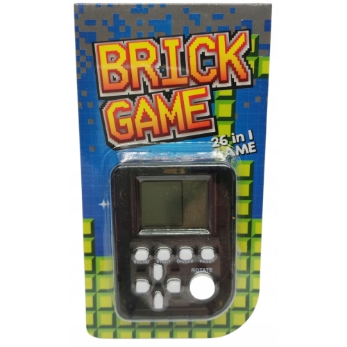 KONSOLA DO GIER GRA ELEKTONICZNA KIESZONKOWA RETRO MINI GAME 26 GIER ŻÓŁTA
