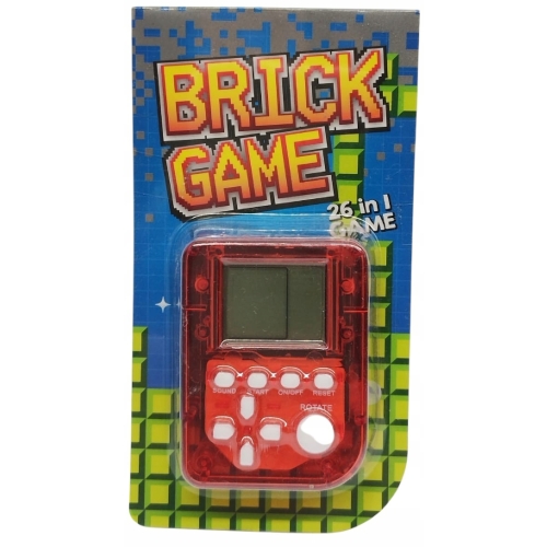 KONSOLA DO GIER GRA ELEKTONICZNA KIESZONKOWA RETRO MINI GAME 26 GIER ŻÓŁTA