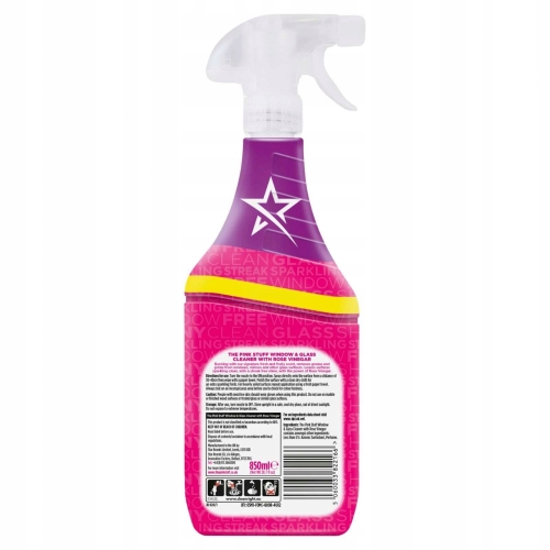 The Pink Stuff płyn mycie szkła szyb luster bez smug ocet różany 0,85l