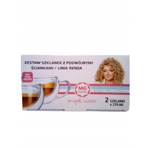 SZKLANKI TERMICZNE 2 ścianki MG HOME MAGDA GESSLER LINIA RENZA 3 x 300 ML