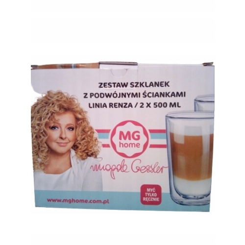 SZKLANKI TERMICZNE 2 ścianki MG HOME MAGDA GESSLER LINIA RENZA 3 x 300 ML