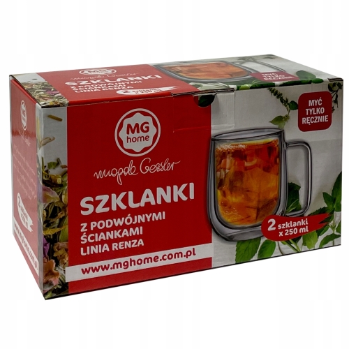SZKLANKI TERMICZNE 2 ścianki MG HOME MAGDA GESSLER LINIA RENZA 2 x 250 ML