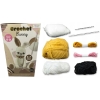 ZESTAW DO SZYDEŁKOWANIA WŁÓCZKI SZYDEŁKO IGŁA 16 cm KOSZYK PANDA AVEC