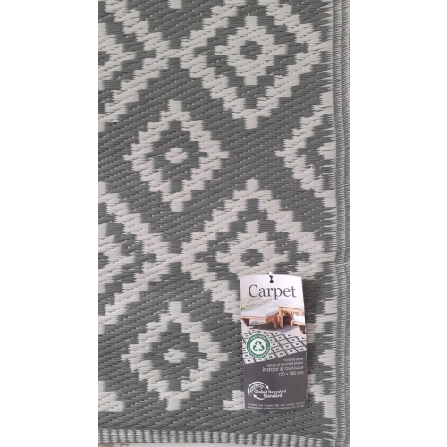 DYWANIK ZEWNĘTRZNY BALKONOWY NA TARAS 120 x 180 CM W KOLORZE MIĘTOWYM ROMBY