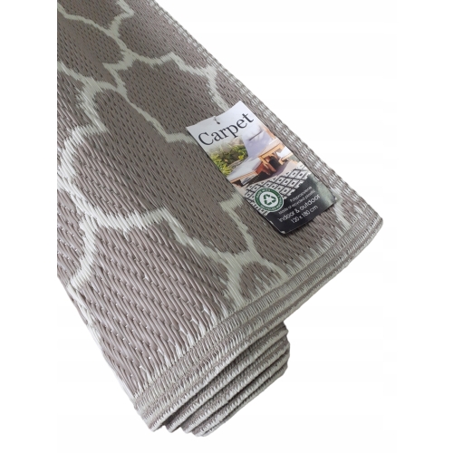 DYWANIK ZEWNĘTRZNY BALKONOWY NA TARAS 120 x 180 CM W KOLORZE MIĘTOWYM ROMBY