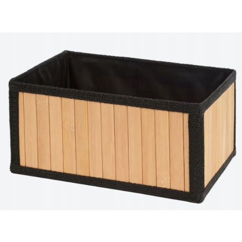 KOSZYK BAMBUSOWY pudełko do przechowywania organizer BRĄZOWY 32x25x14,5 cm
