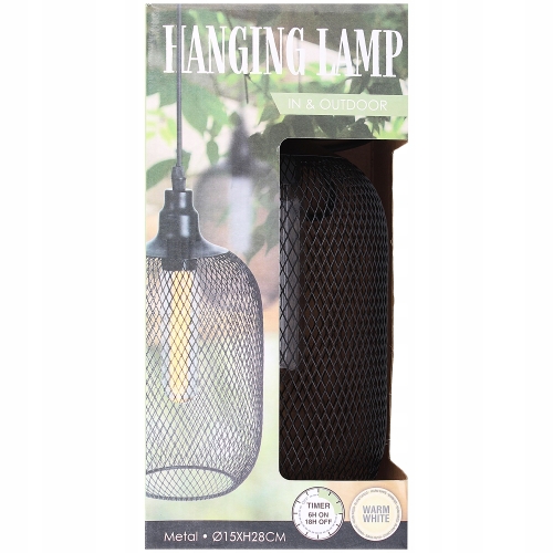 Lampa wisząca na baterie 1 punkt światła zintegrowane źródło LED timer 977
