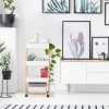 Wózek platforma na kółkach bambus 4 poziomowy salon kuchnia łazienka 88 cm