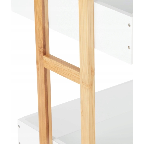 Wózek platforma na kółkach bambus 4 poziomowy salon kuchnia łazienka 88 cm