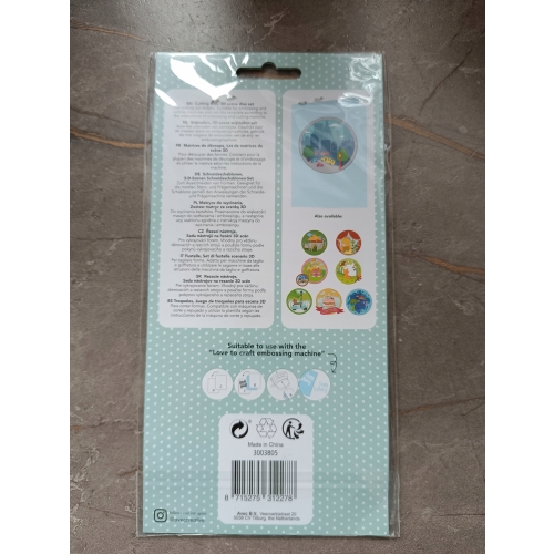 Wykrojnik szablon 3D Scenka miasto ulica do wycinania embossing 3 sztuki
