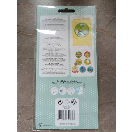 Wykrojnik szablon 3D Scenka miasto ulica do wycinania embossing 3 sztuki