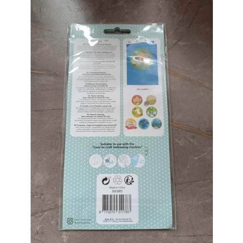 Wykrojnik szablon 3D Scenka miasto ulica do wycinania embossing 3 sztuki