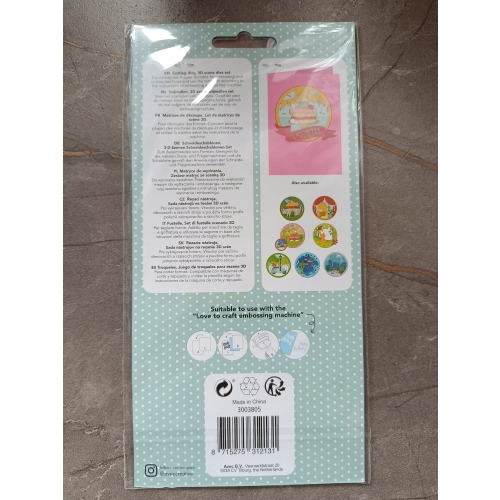 Wykrojnik szablon 3D Scenka miasto ulica do wycinania embossing 3 sztuki