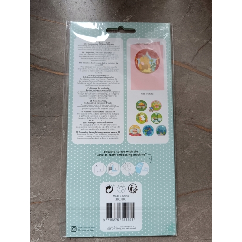 Wykrojnik szablon 3D Scenka miasto ulica do wycinania embossing 3 sztuki