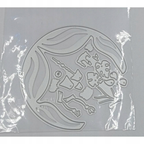 Wykrojnik szablon 3D Scenka kot pies dom do wycinania embossing 3 sztuki