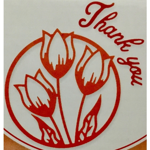 Wykrojnik szablon tulipany tahank you do wycinania embossing 3 sztuki