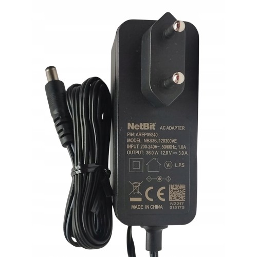 Zasilacz NBS36J120300VE 36W DEKODER CANAL+ POLSAT WIFIBOX NC+ 12V 3,0A