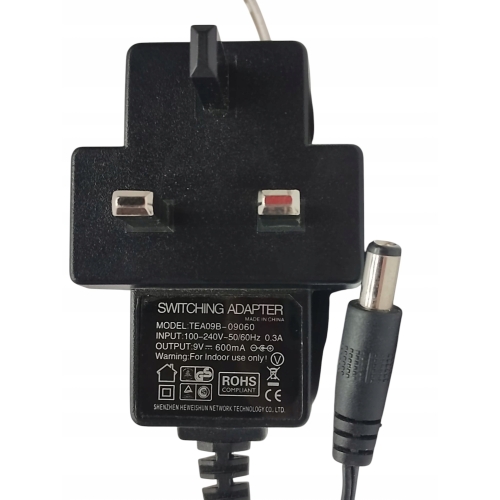 Zasilacz TEA09B-09060 UNIWERSALNY DEKODERY DVD TAŚMY LED SWITCH GPS 9v 0,6A