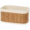 Koszyk organizer z wyściółką bambusowy kosmetyki bielizna 23 x 14 x 11,5 cm