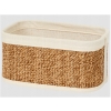Koszyk organizer z wyściółką bambusowy kosmetyki bielizna 23 x 14 x 11,5 cm