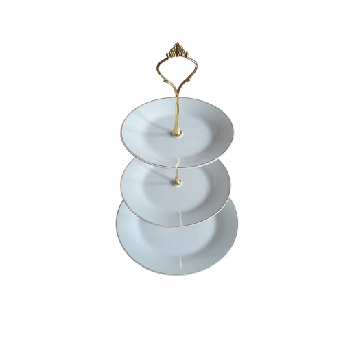 Porcelanowa etażerka patera 3 poziomowa Excellent Houseware 22,5 cm