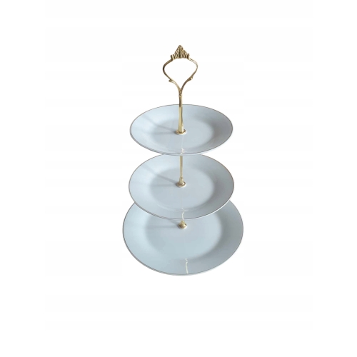 Porcelanowa etażerka patera 3 poziomowa Excellent Houseware 22,5 cm