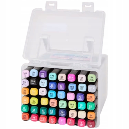 TWIN TIP MARKERS MARKERY MAZAKI FLAMASTRY DWUSTRONNE 48 SZTUK ORGANIZER