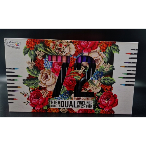 Pisaki Craft Sensations dwustronne fineliner bruch pens zestaw 72 sztuki