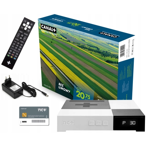 Dekoder Tuner SAT Prepaid CANAL+ 1msc Telewizja Kartę Doładowania bez umowy