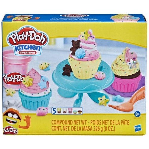 CIASTOLINA PLAY-DOH KUCHENNE KREACJE ROBIMY BABECZKI Z POSYPKĄ 5 TUB F2929