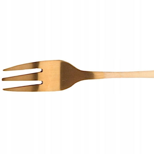Widelczyk deserowy do ciast deserów złoty kolor Excellent Houseware 6 szt.