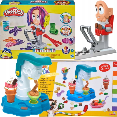 PLAY-DOH F1260 CIASTOLINA ZESTAW SZALONY FRYZJER+8 TUB F1260 NA PREZENT