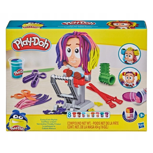 PLAY-DOH F1260 CIASTOLINA ZESTAW SZALONY FRYZJER+8 TUB F1260 NA PREZENT