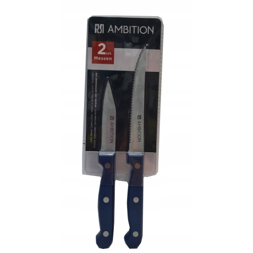 NÓŻ AMBITION ZESTAW 2 SZT UNIWERSALNY+ OBIERAK 22 CM 19 CM STAL NIERDZEWNA
