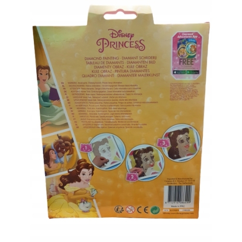 Mozaika wyszywanie HAFT DIAMENTAMI PRINCESS BELLE ARIEL NOWE HOBBY DIY