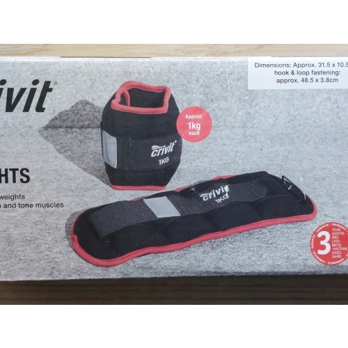 Mankiety obciążające CRIVIT 2 x 1 kg sport fitnes