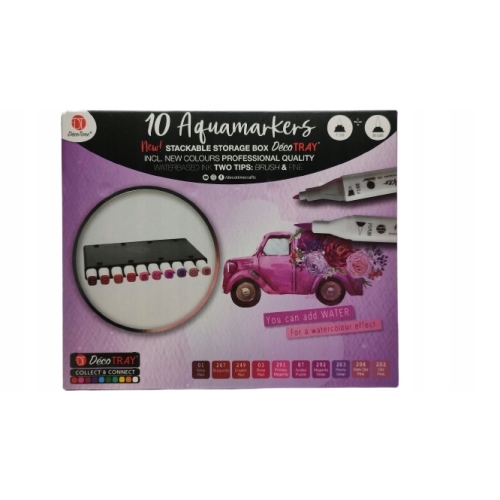 TWINMARKERY PROFESJONALNE 10 SZTUK AKWARELOWE DECO TIME FIOLETOWE 79-188