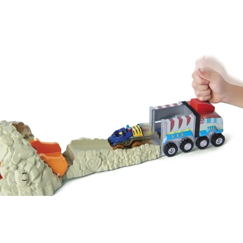 PAW PATROL DINO RESCUE CHASE ZESTAW TOR Z WYRZUTNIĄ T-REX NIEBIESKIE AUTKO