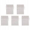 Woreczki z organzy Hobby Flora Organza Brokat brokatowe Czarne 5 sztuk set