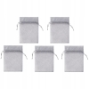 Woreczki z organzy Hobby Flora Organza Brokat brokatowe Czarne 5 sztuk set