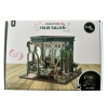 MINIATUROWY DREWNIANY SALON FRYZUR HAIR SALON Z OŚWIETLENIEM LED LIGHT 14+