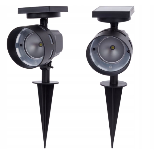 Lampa Solarna Wbijana REFLEKTOR Ogrodowy Podświetlenie LED 14.5 x 9 x 32.5