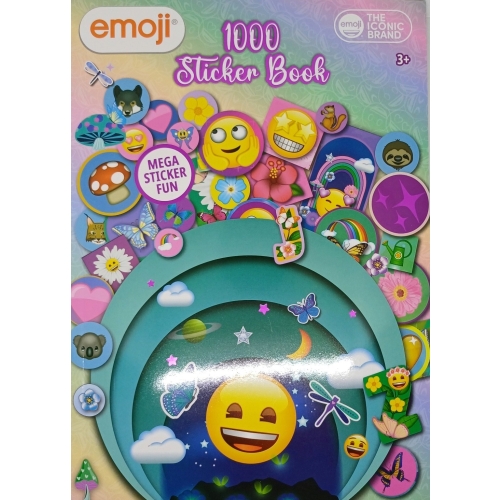 Książka z naklejkami EMOJI Mocne naklejki z motywem buźki 1000 sztuk A4