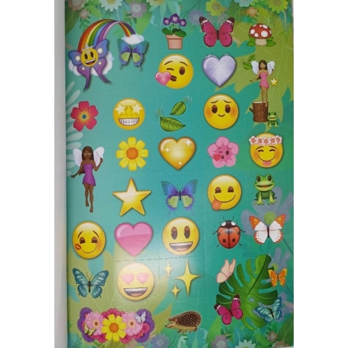 Książka z naklejkami EMOJI Mocne naklejki z motywem buźki 1000 sztuk A4